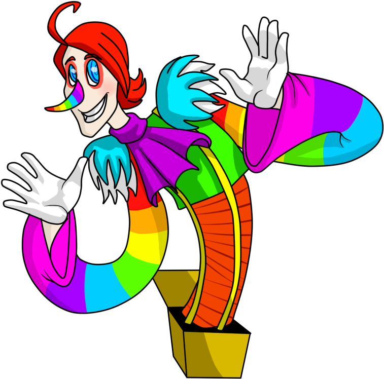 Transparent Background Rainbow Laughing Jack By Fungalzombiex - Cartoon (1000x1000)