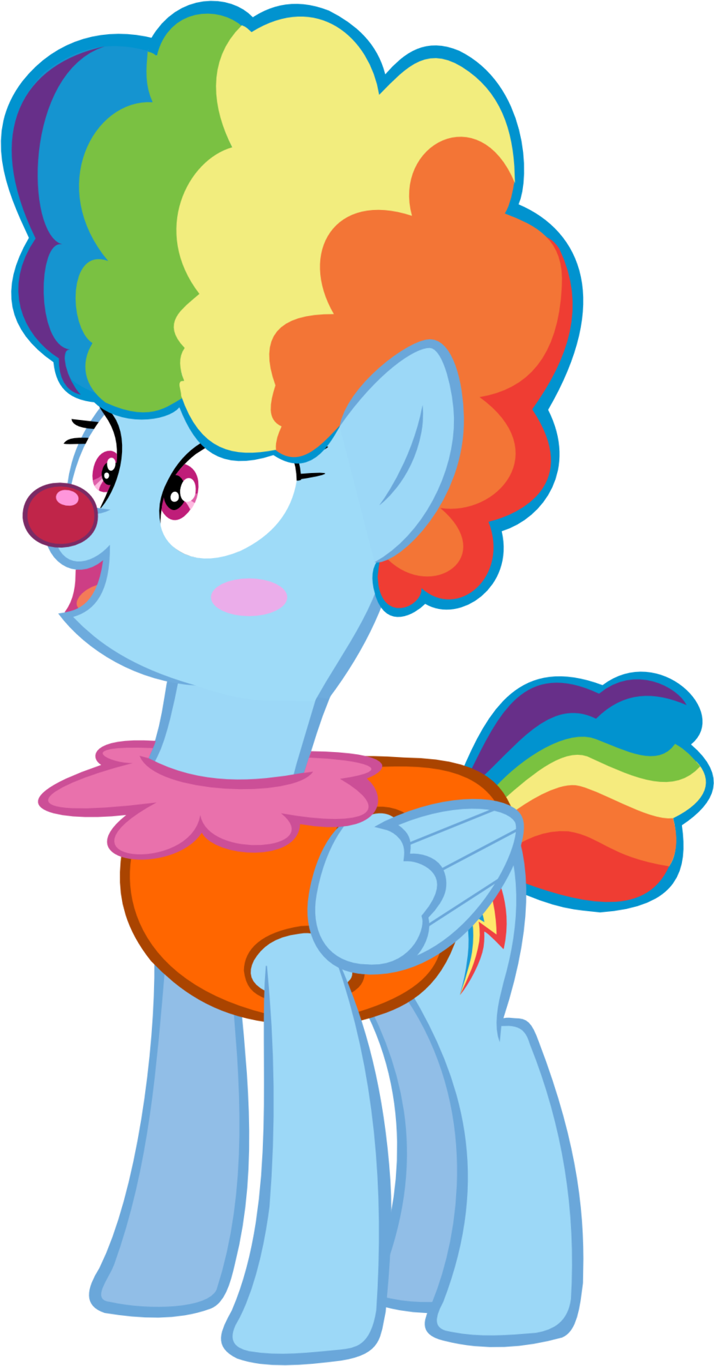 Clown Rainbow Dash By Megarainbowdash2000 Clown Rainbow - Rainbow Dash Clown (1024x1958)