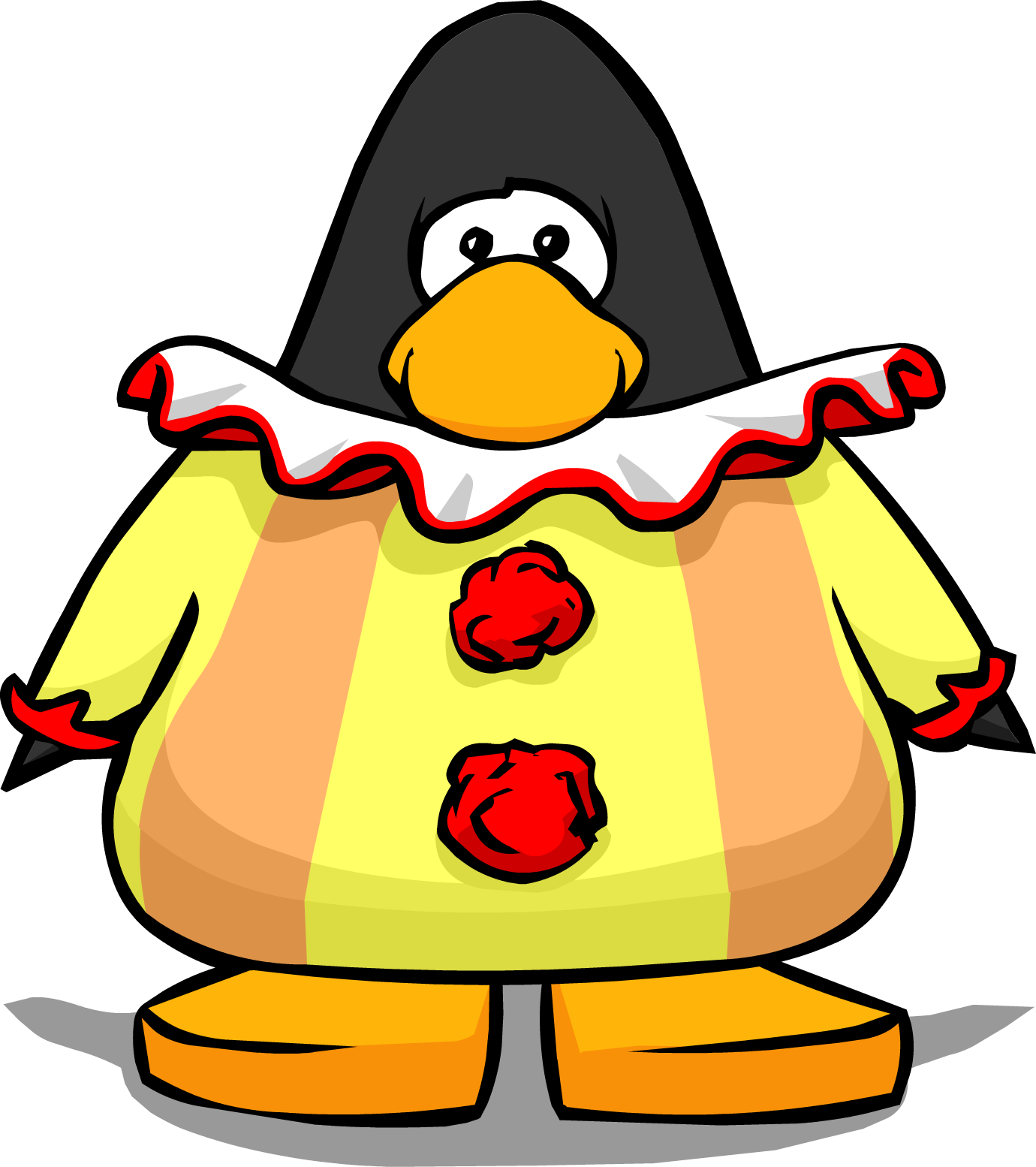 Clown Costume On A Player Card - Club Penguin Costumes Png (1380x1554)