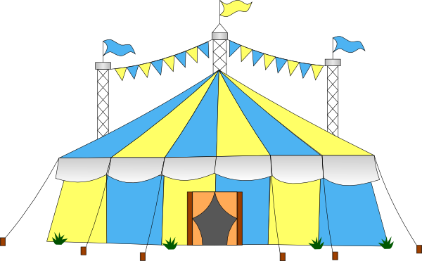 Png Small - Blue Circus Tent Png (600x371)