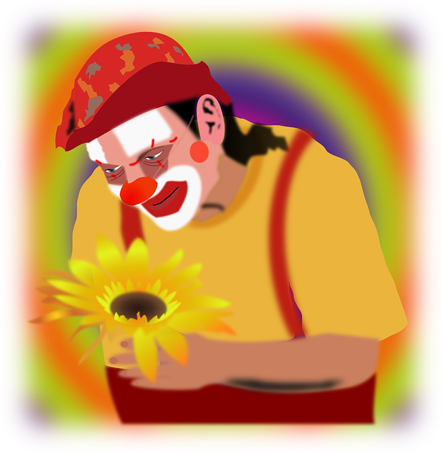 Joker, Happy, Funny, Circus, Jester, Flower - Circus Joker (625x640)