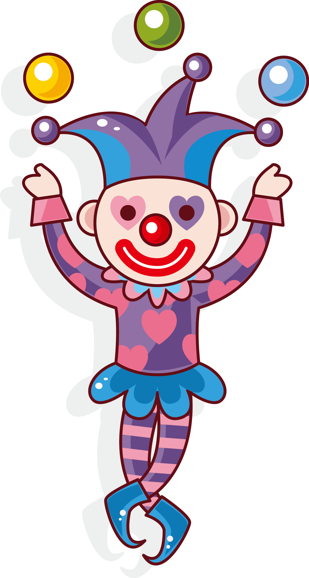 Clown Circus Cartoon Illustration - Clown Circus Cartoon Illustration (1261x2352)