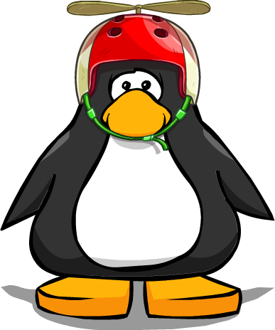 Class Clown Helmet On Player Card - Club Penguin Tour Guide Hat (387x464)