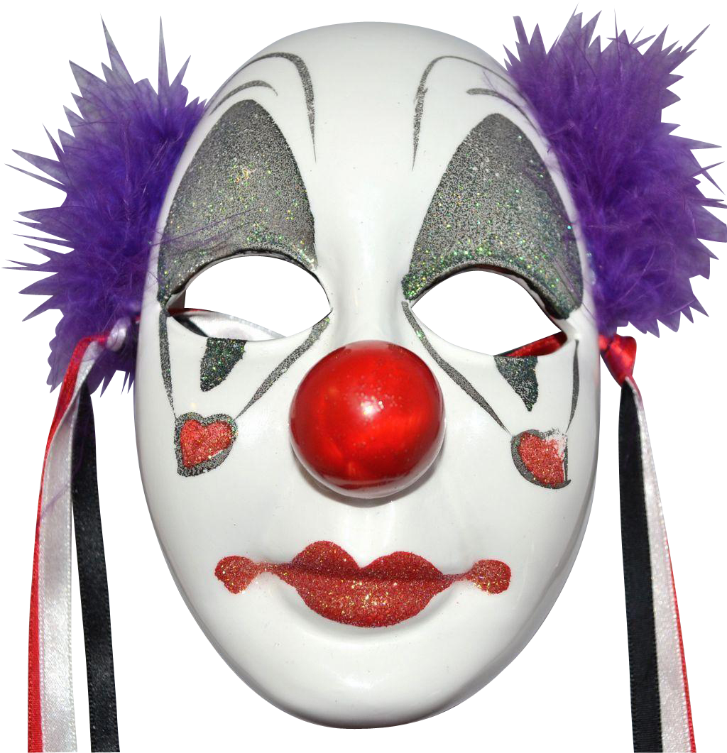 1989 Ucgc Hand-painted Porcelain Clown Face Mask - Clown Face Transparent Background (1060x1060)