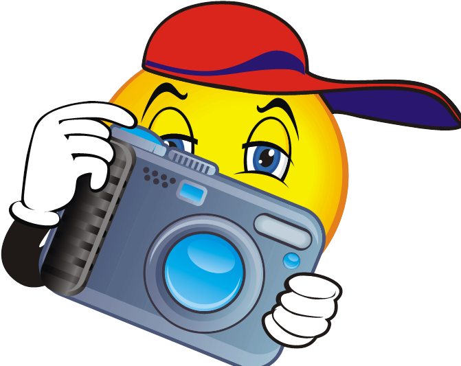 Share Your Photo - Smiley Face With Camera (688x534)
