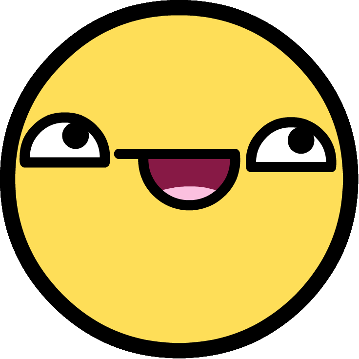 Crazy Happy Faces - Derpy Smiley Face (736x736)