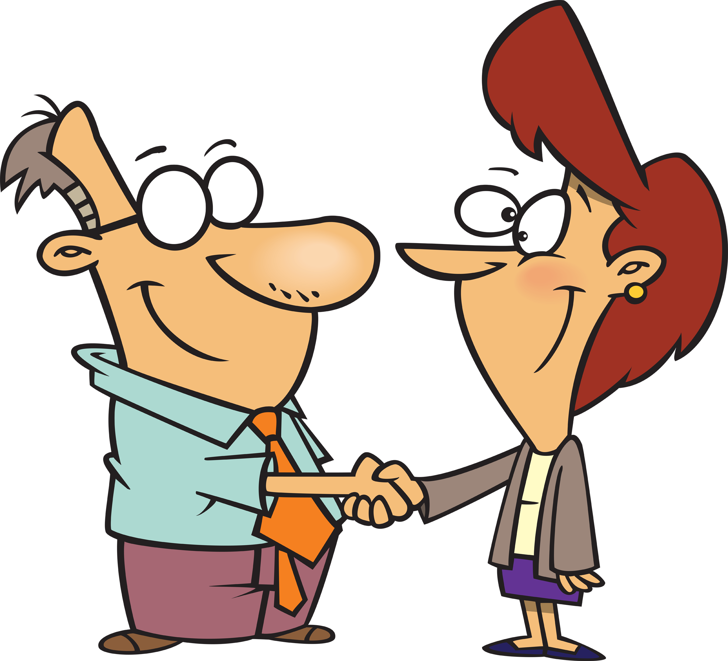Handshake Cartoon Png (2400x2178)