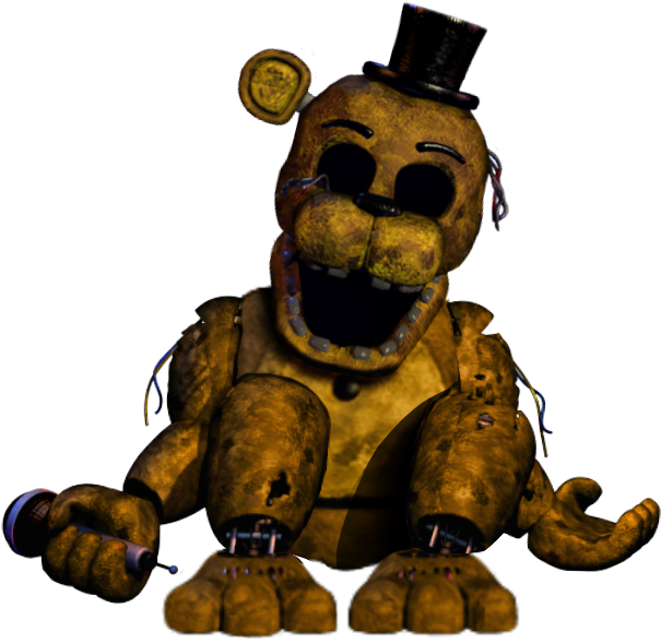 Withered Golden Freddy Thank You Image - Five Nights At Freddy's 2 Golden Freddy (661x1024)