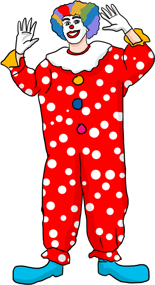 Clown Free To Use Clip Art - Red Clown Clipart (600x1005)