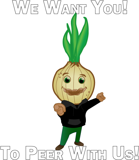 Peering With Emerald Onion Is An Excellent Way To Contribute - Cartoon (864x648)