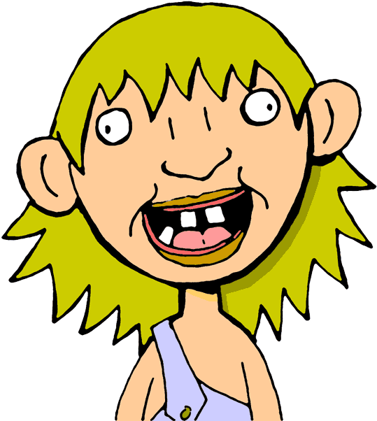 Crazy Person Clipart - Crazy People Cartoon Png (550x608)