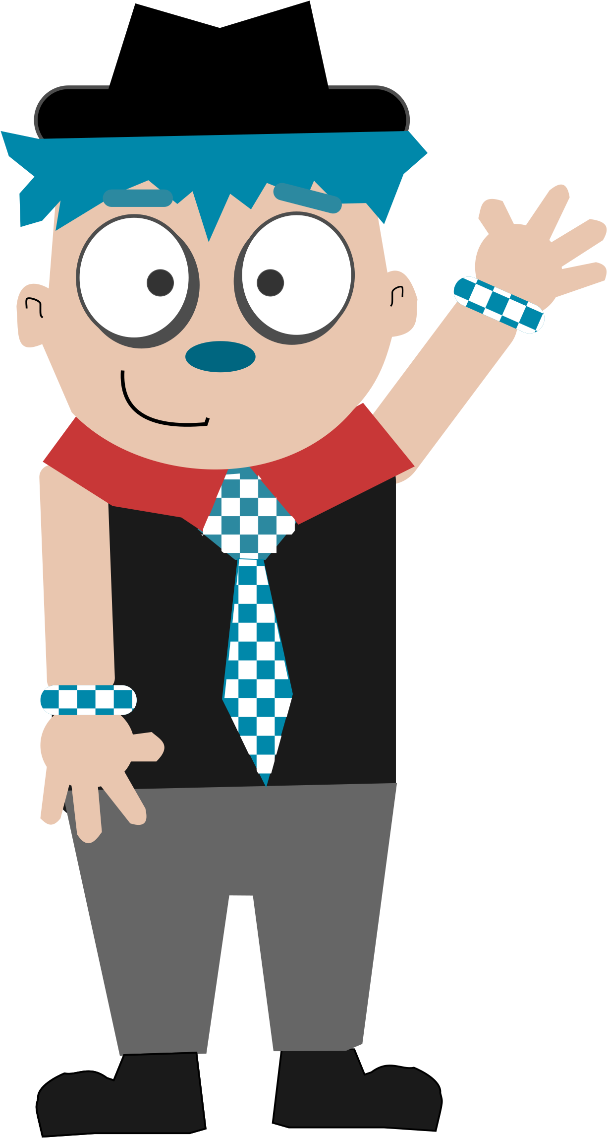 Cartoon Blue Hair Guy Icons Png - Weird Boy Clip Art (1697x2400)