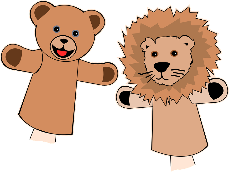 Hand Clipart Lion - Puppet Clipart (960x719)