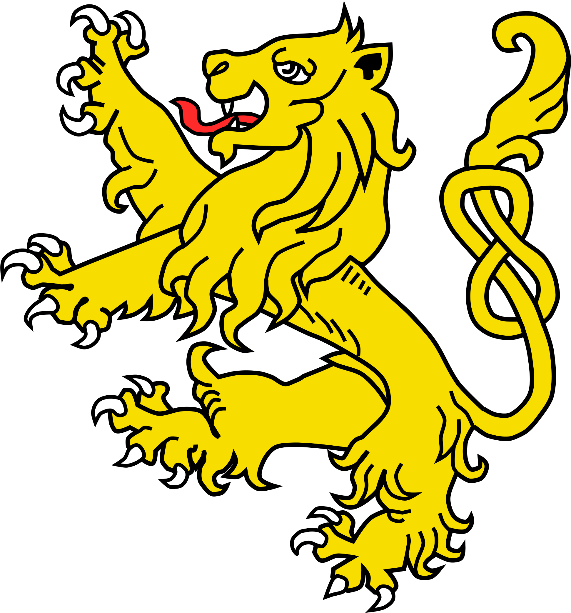 Clip Art Lion 12, Buy Clip Art - Coat Of Arms Lion (2000x2100)