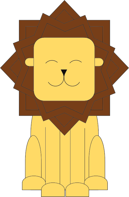 Clip Art Lion 4, - Lion (494x752)