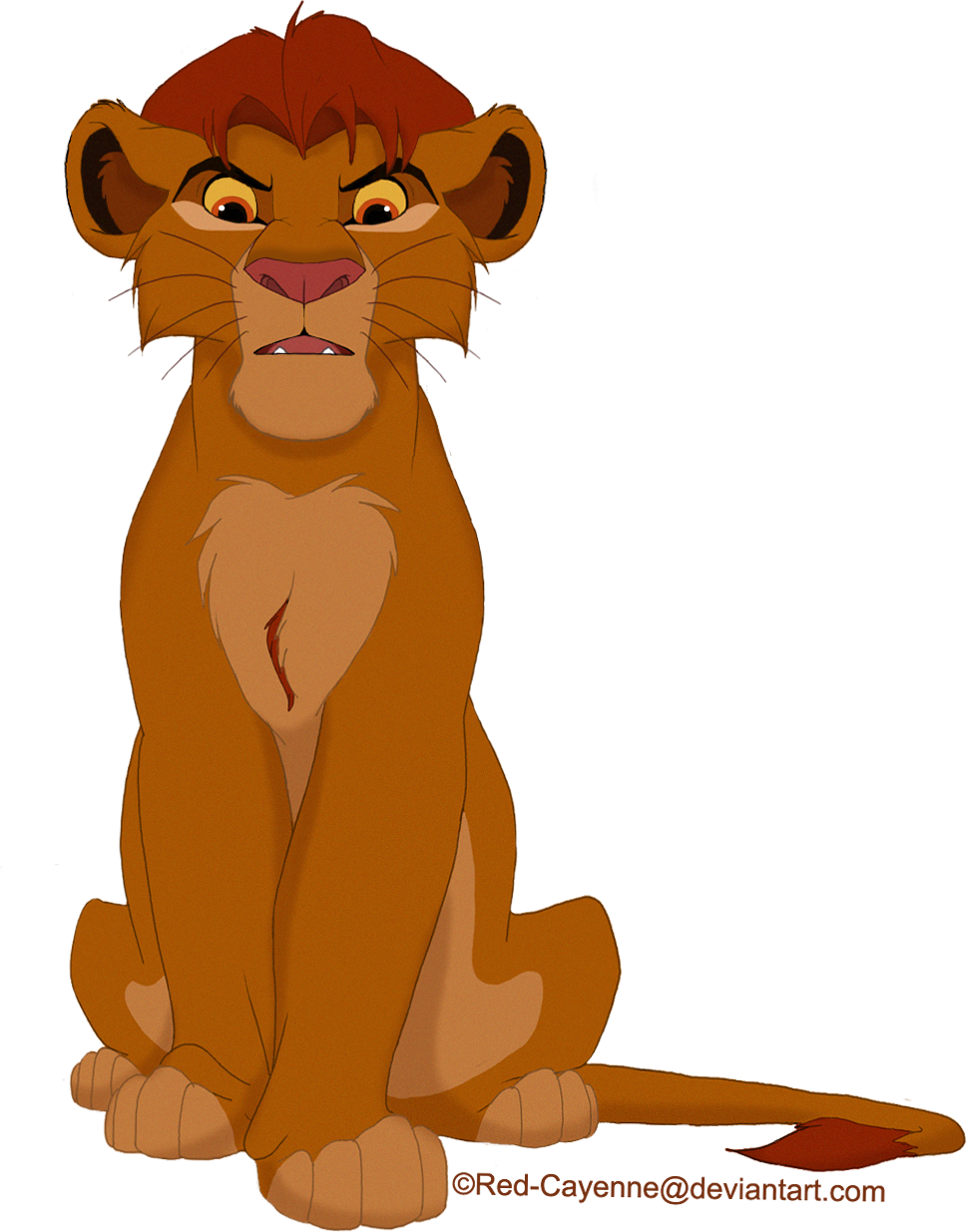 Teen Simba By Red-cayenne - Lion King Teenage Simba (968x1235)