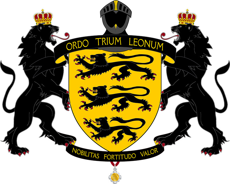 Coat Of Arms Of The Order Of The Three Lions - 3 Lions Coat Of Arms (799x637)