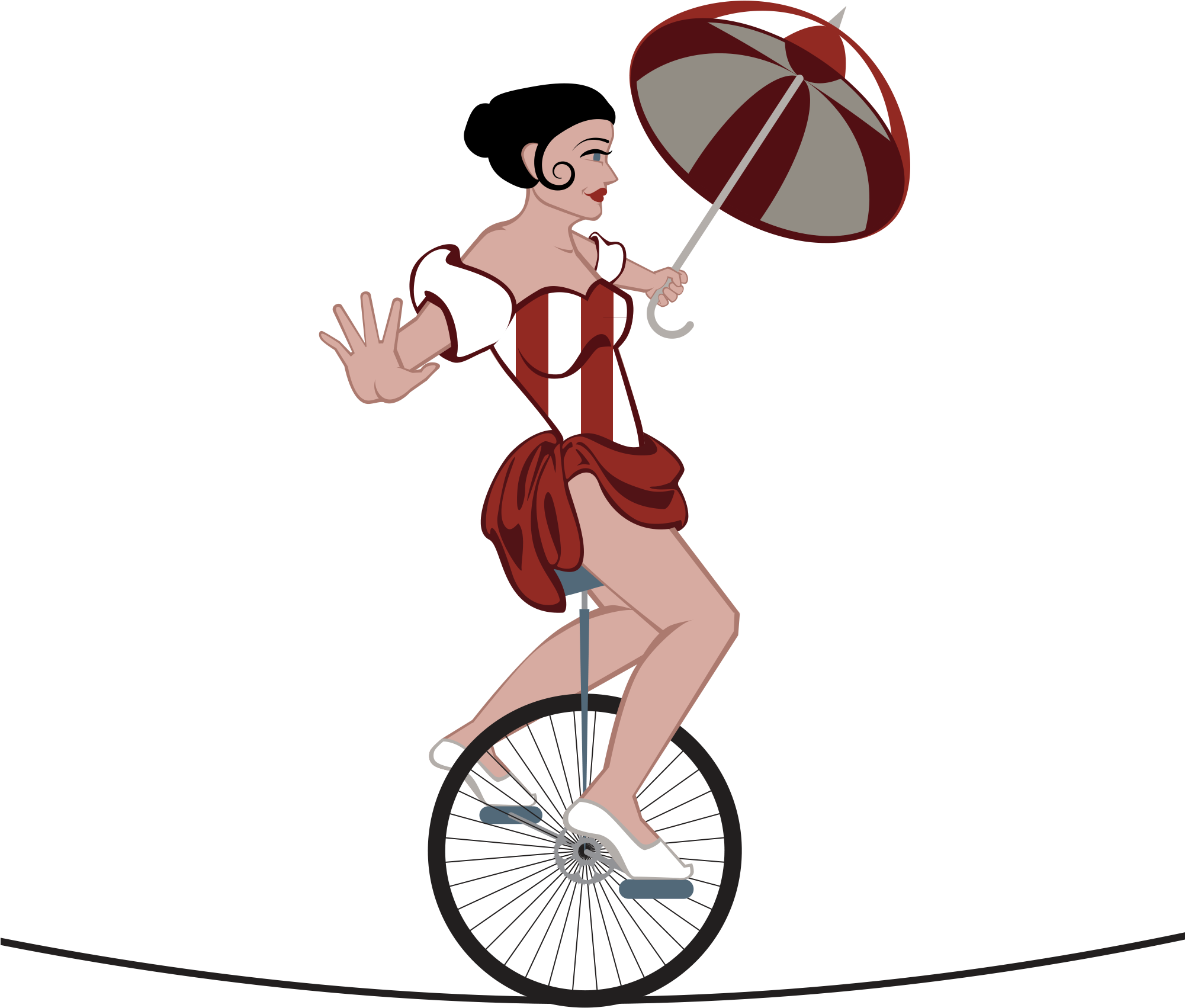 Circus Clipart Unicycle - Unicyclist In Circus Png (2000x2000)