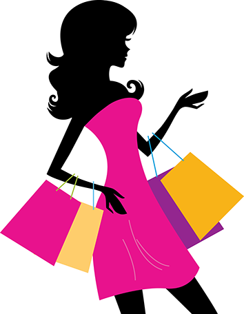 Thanks For Visiting Sandy Toes Boutique - Woman Shopping Silhouette Png (425x552)