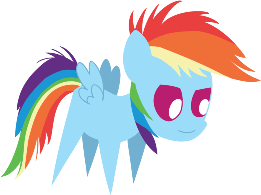 Rainbow Filly Is Watching You By Dragonfoorm - Cartoon (894x894)