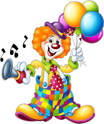 Clowns - Quenalbertini - Circus - Clipart - Photo, - Clown Clipart Png (372x458)