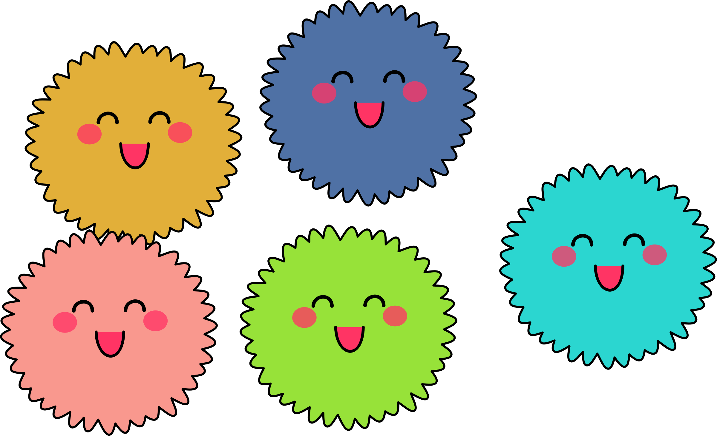 Clipart - Fuzzy Clip Art (2400x1462)
