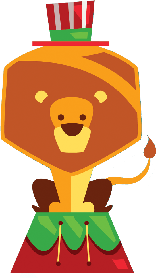 Lion Circus Illustration - Lion Circus Illustration (1000x1000)