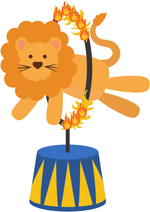Circus Lion Png - Cartoon Circus Lion (550x550)
