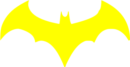 Logo Cartoon Clip Art - Batman Yellow (512x512)
