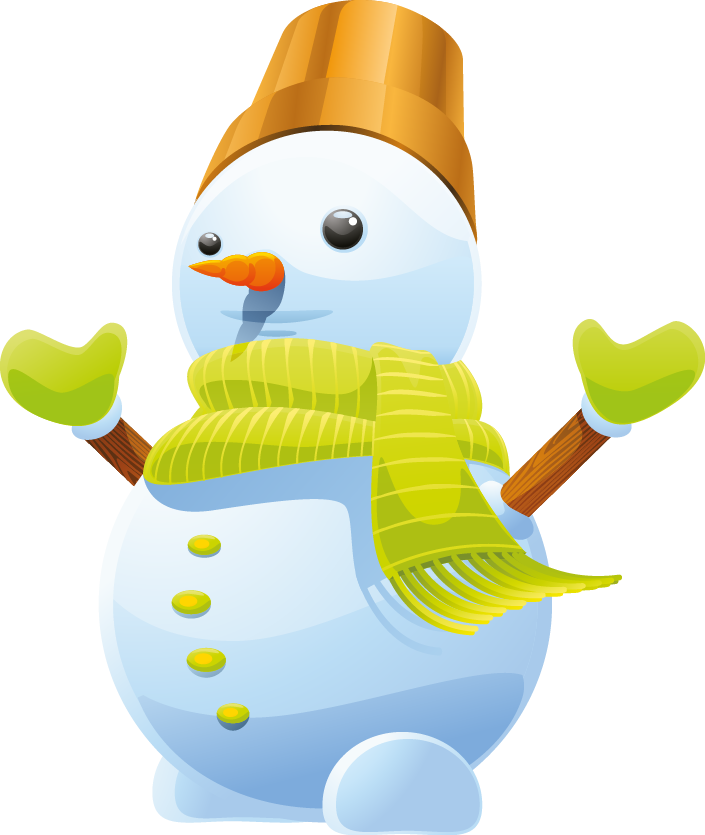 3d Cute Snowman Vector Art - Snowman (705x835)