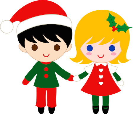 Resultado De Imagen De Navidad Png - Boy And Girl Holding Hands Clipart (450x388)
