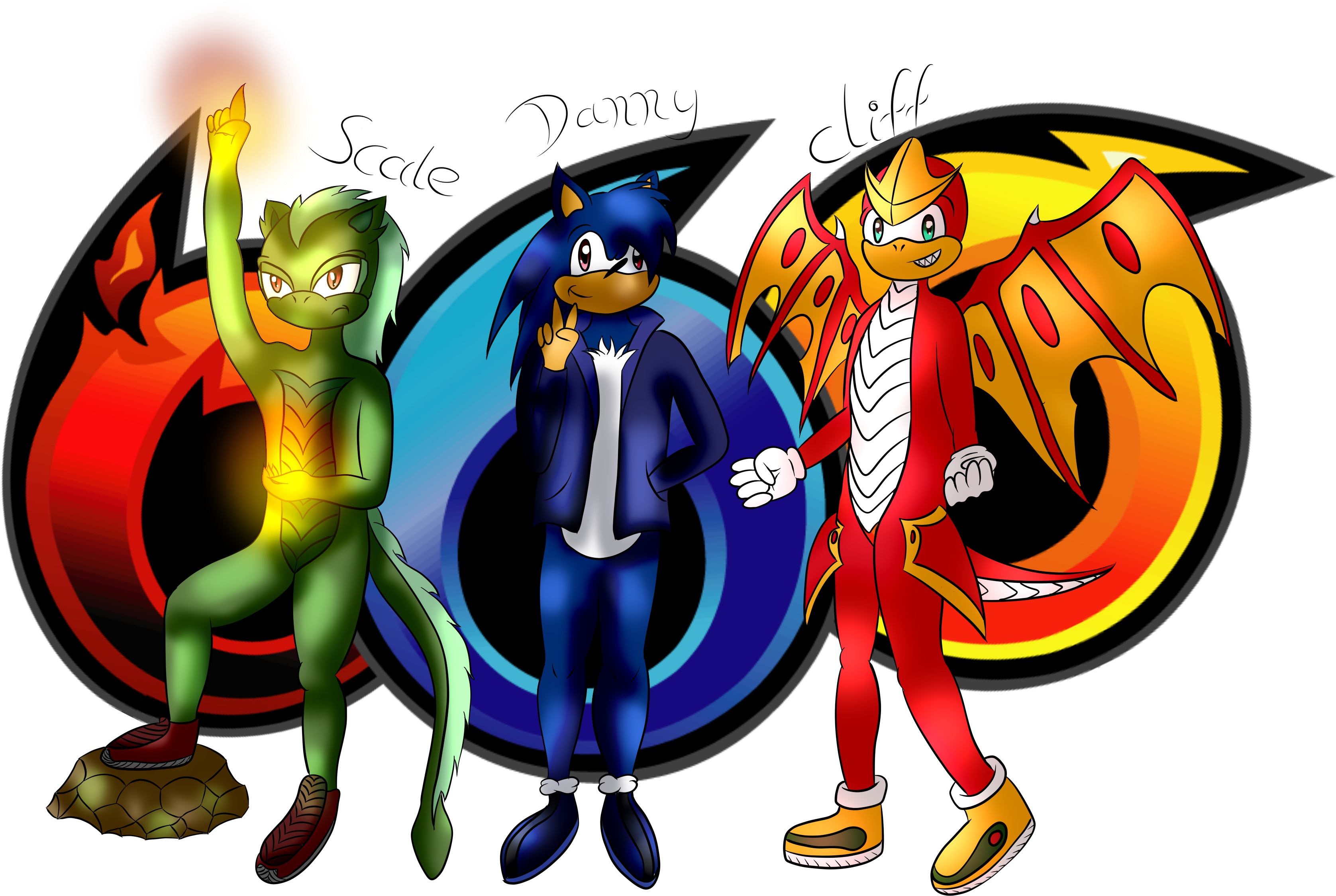 Team Dragonoid By Megamandragonoid Team Dragonoid By - Sonic Heroes Textures (3507x2480)