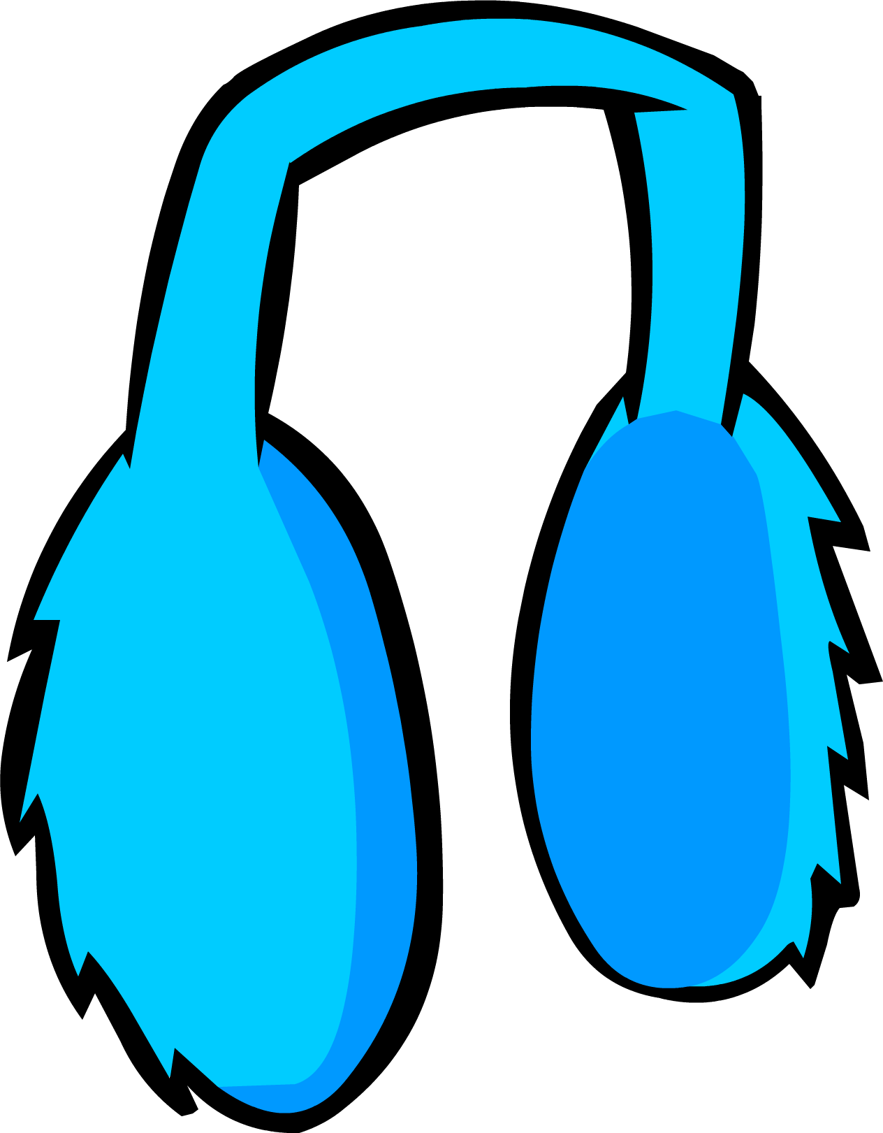 Scarf Clipart Club Penguin - Club Penguin Blue Earmuffs (1264x1621)