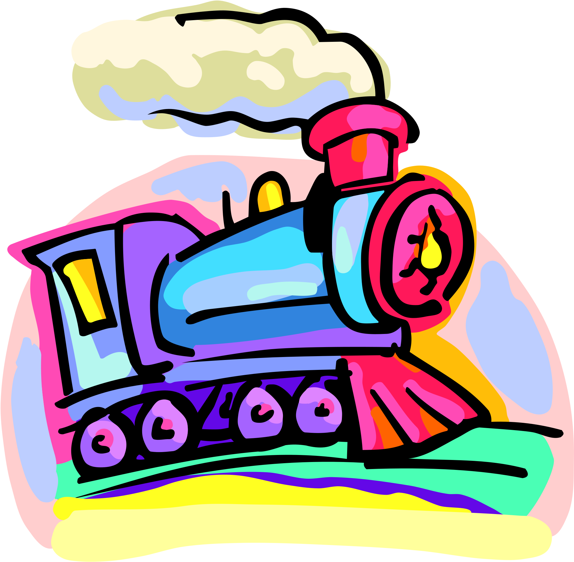 Cartoon Train 17, Buy Clip Art - Railway Reservation (2000x1951)