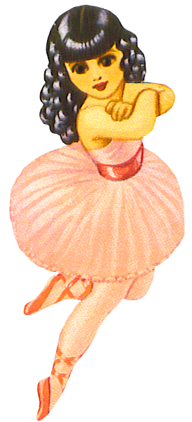 Girl With Pram, Ballet Girl Clip Art - Png Girl Vintage (272x605)