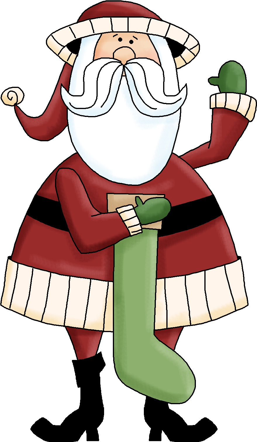 Santa Claus Secret Santa Christmas Gift Clip Art - Santa Claus Secret Santa Christmas Gift Clip Art (937x1563)