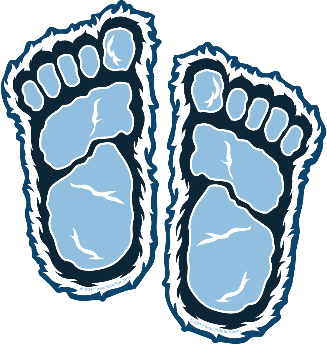The Heart Sticker Yeti Challenge Was To Create A Yeti - Bigfoot Print Clipart (1111x1171)