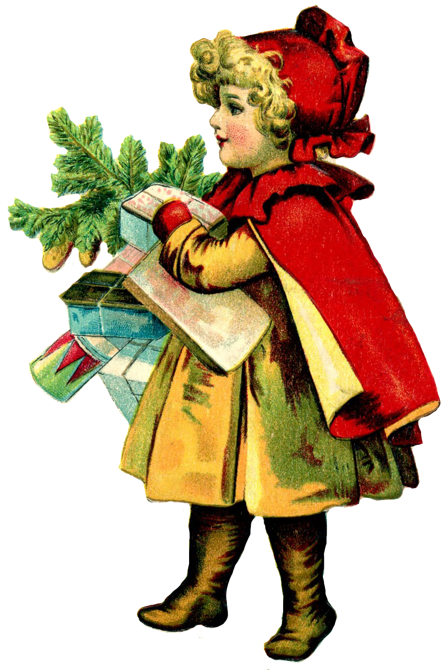 Victorian Christmas Images Clip Art - Victorian Christmas Clip Art Png (901x1308)