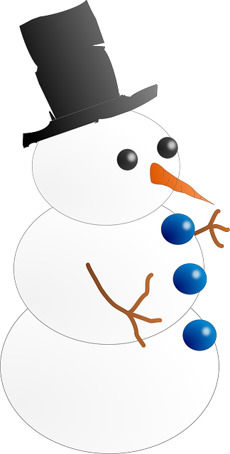 Snow Man Hombre De Nieve - Animated Clipart Snowman (300x593)
