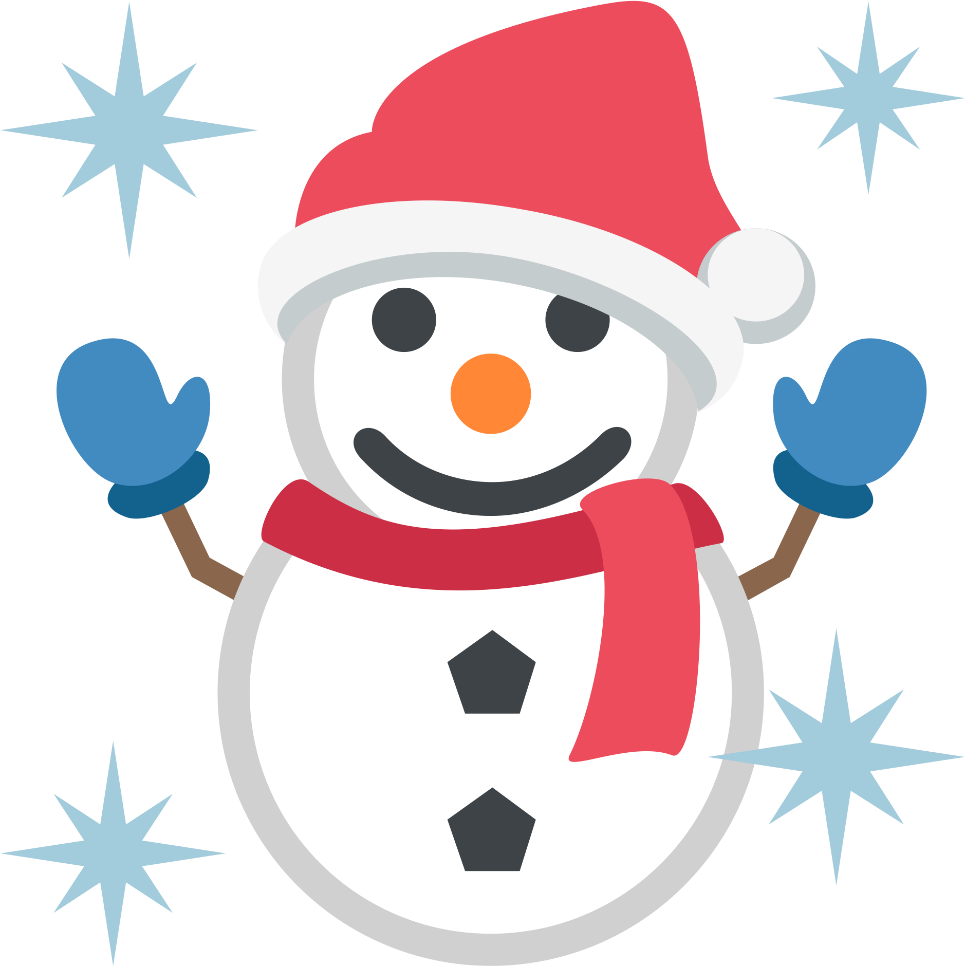Emoji Art Supplied By Emojione - Emoji Boneco De Neve (2000x2000)