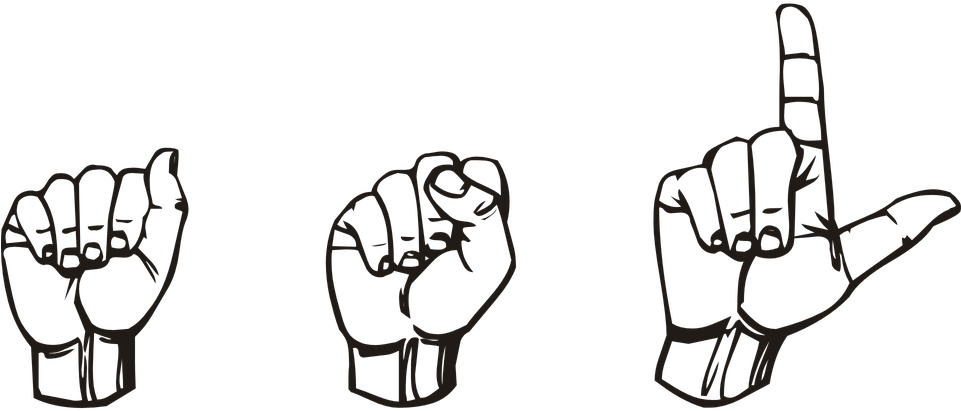 Sign Language Thank You Clipart - Asl In Sign Language (961x411)
