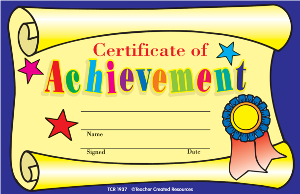 Certificate Of Achievement Awards - Certificate Of Achievement In School (610x610)