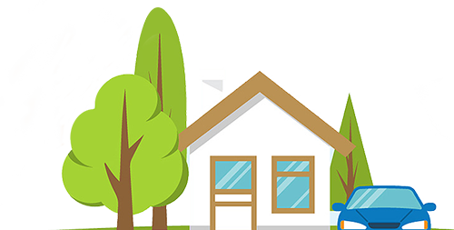 Thank You - Flat Design Home (500x253)