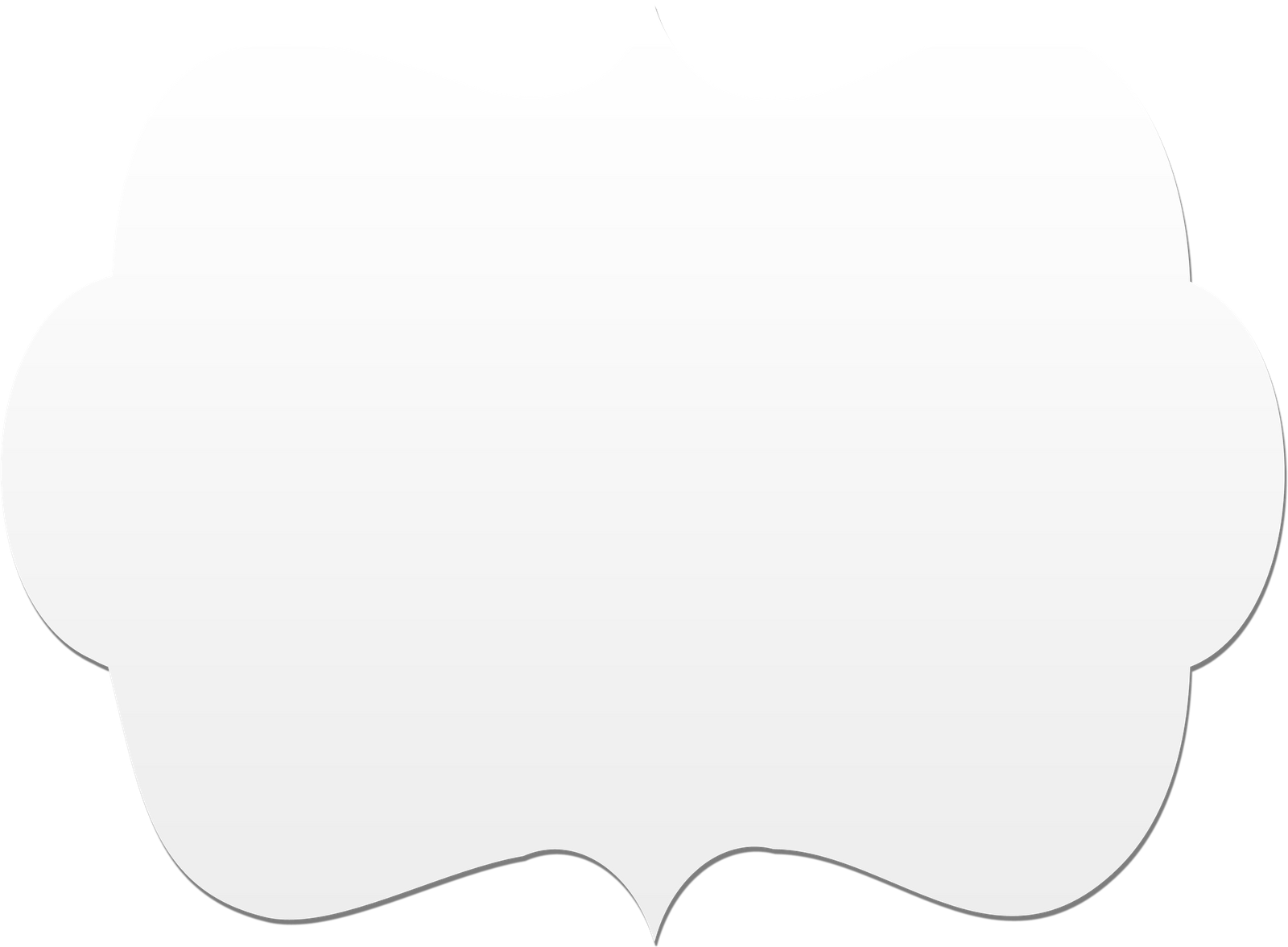 This Is A Soft White Text Shape & Looks Very Nice On - Teacher (1600x1176)