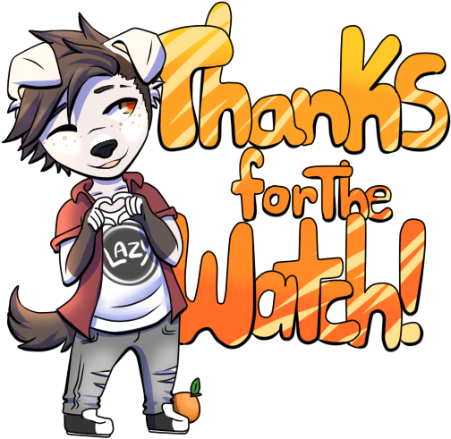 Thanks For Watch By Novaberry - Cartoon (600x550)