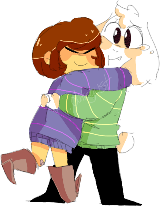 Thanks A Lot M80 - Asriel X Frisk Fanart (768x768)