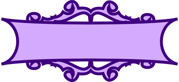 Purple Banner Scroll Clip Art - Instax Mini 9 Smokey Purple (600x275)