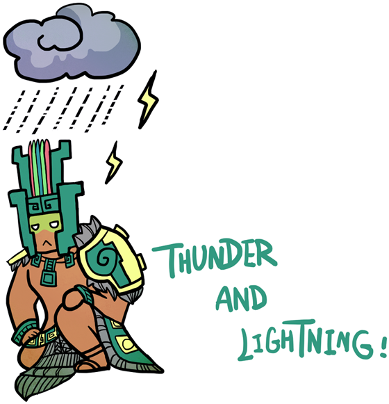 Thunder And Lightning - Smite Chibi By Zennore (600x619)