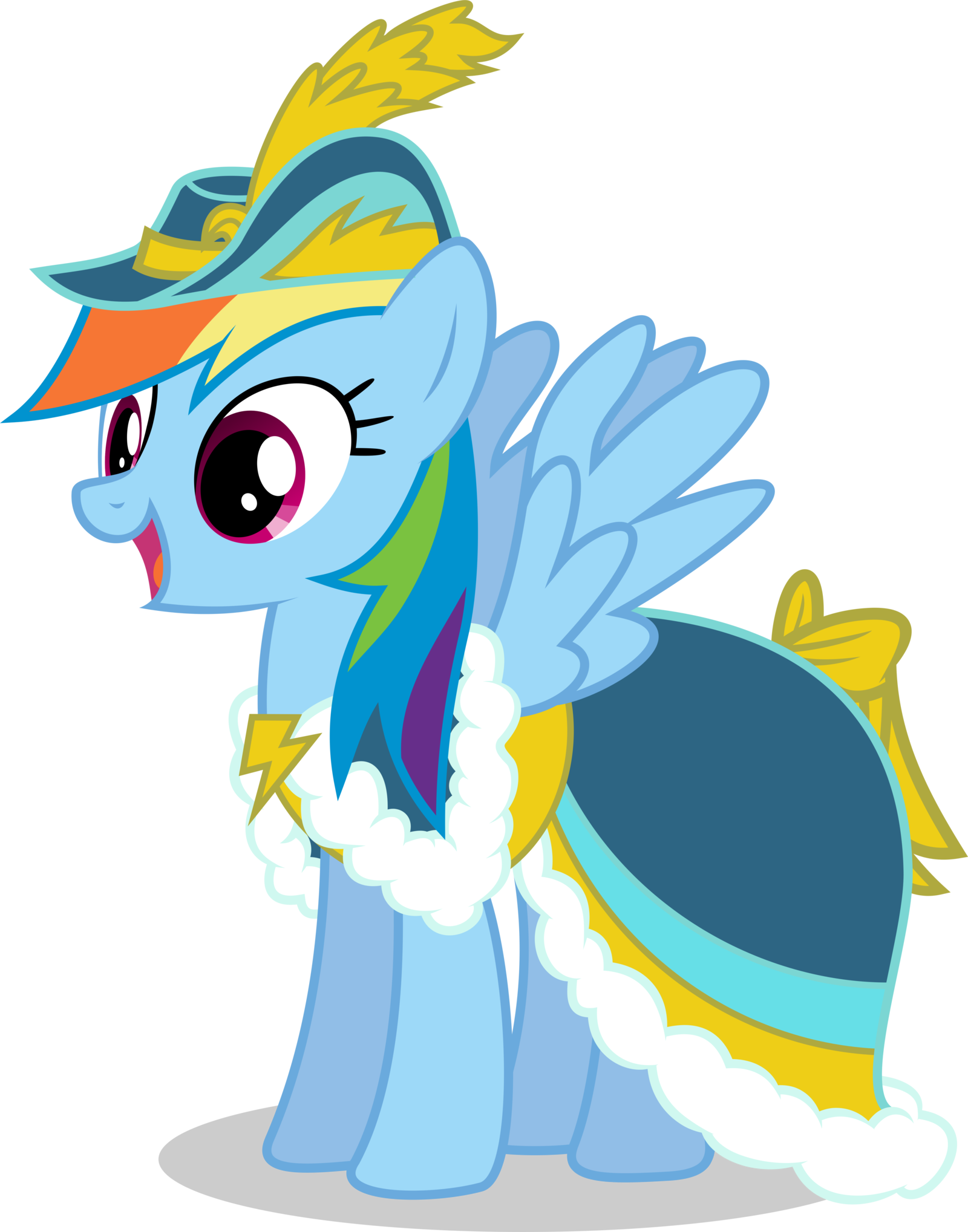 Rainbow Dash In Coronation Dress By Canon-lb - My Little Pony Rainbow Dash Dress (1600x2037)