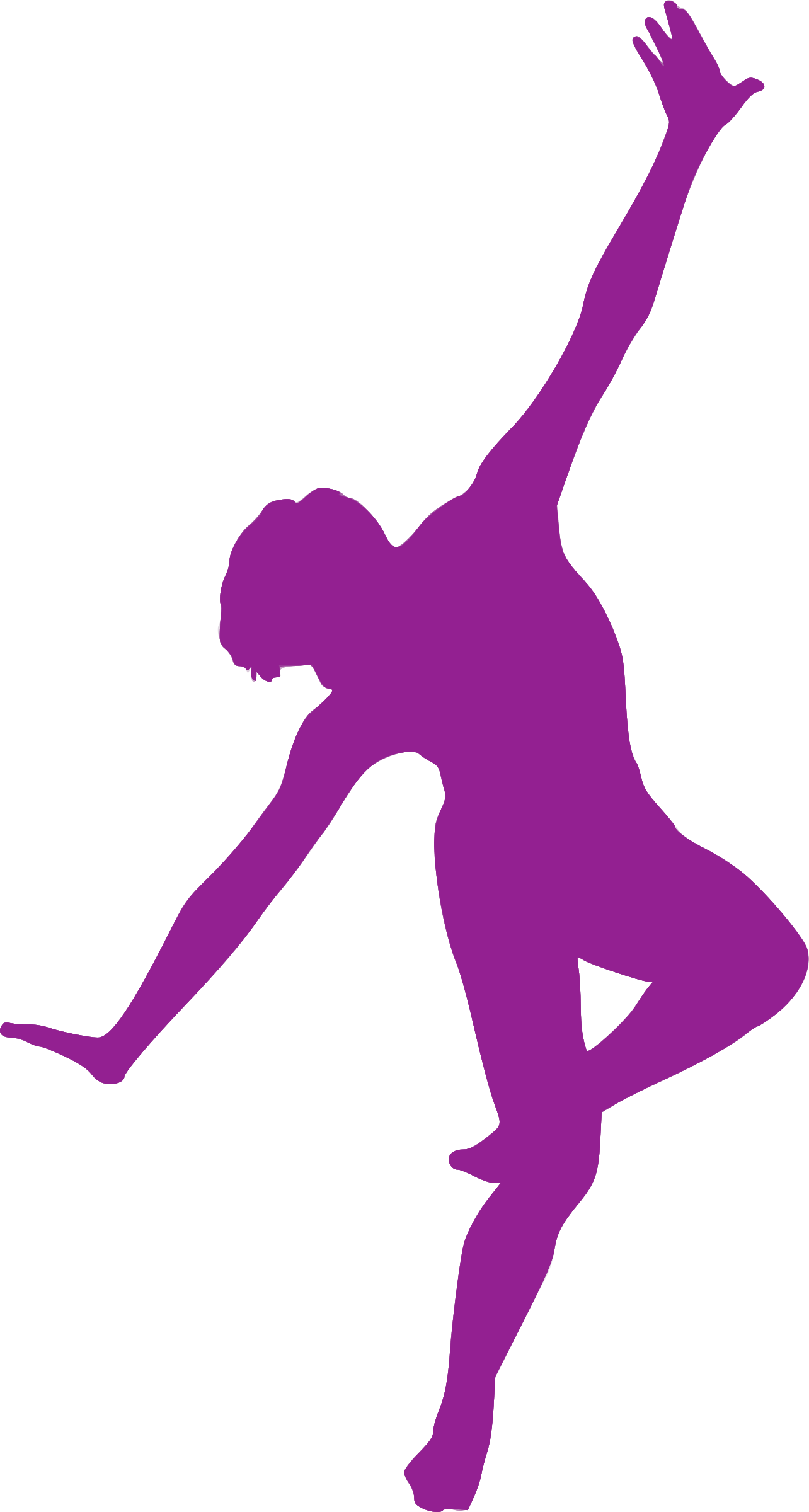 Danse Clipart Modern Dance - Purple Silhouette Dancer (1284x2400)